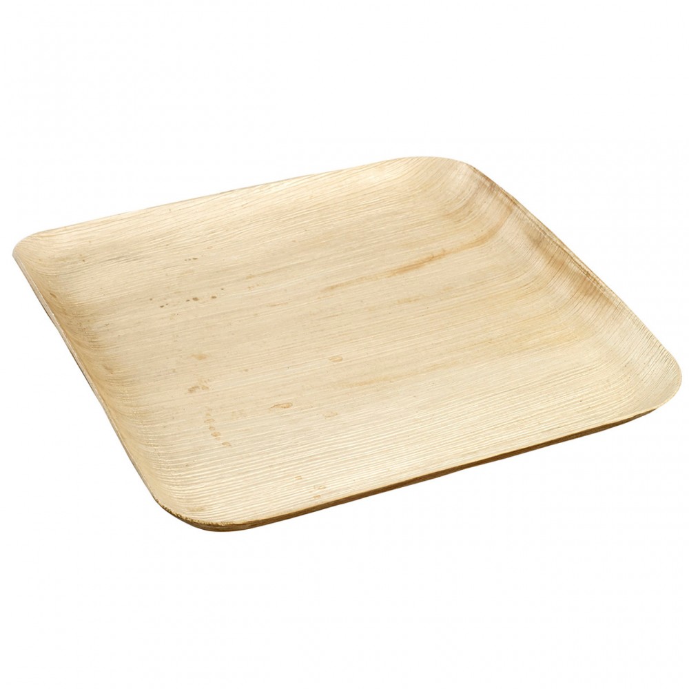 Round plate, made of palm leaves (10x10 cm., 12 pcs.)