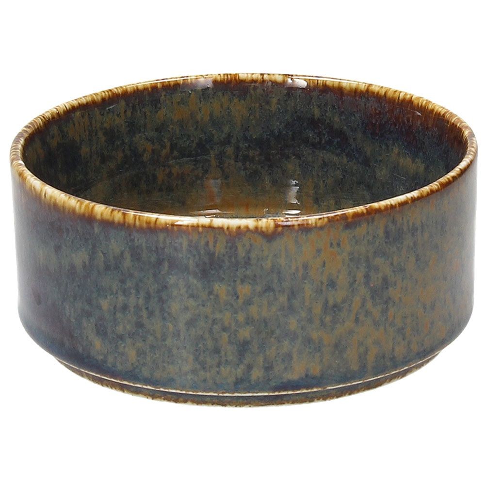 Bowl with high edges, BLOOM BLUE AND BROWN Ø12 x H5 cm.