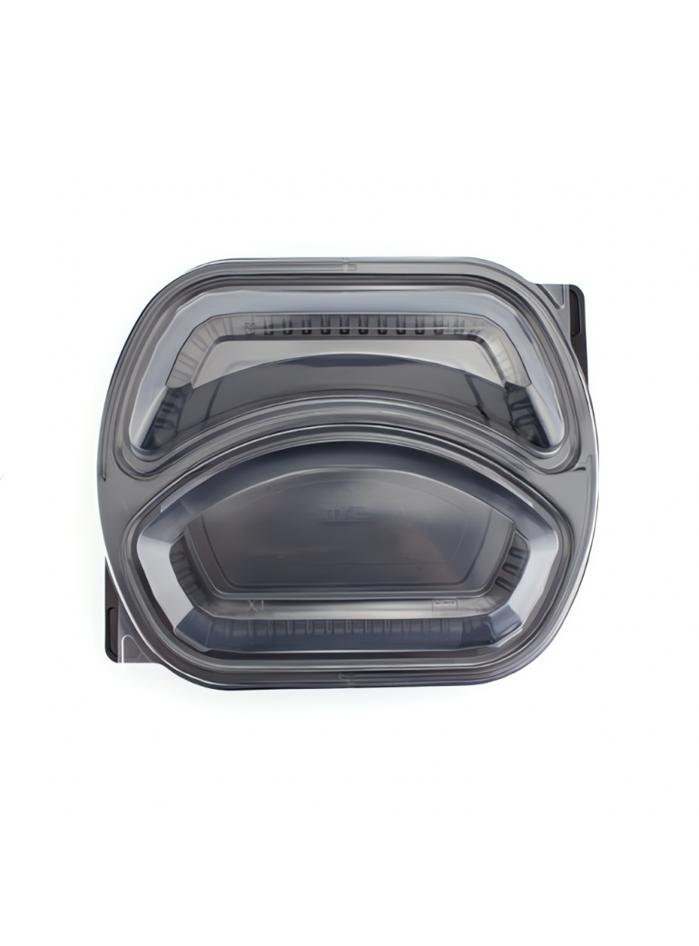 Vienkartinis indelis PP su dangteliu (2 dalių, 25 x 21 x h7,3 cm., 50 vnt.)