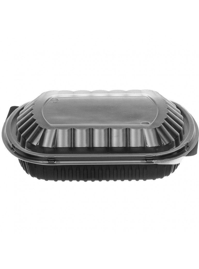 Vienkartinis indelis PP su dangteliu (1 dalies, 25 x 21 x h7,3 cm., 50 vnt.)