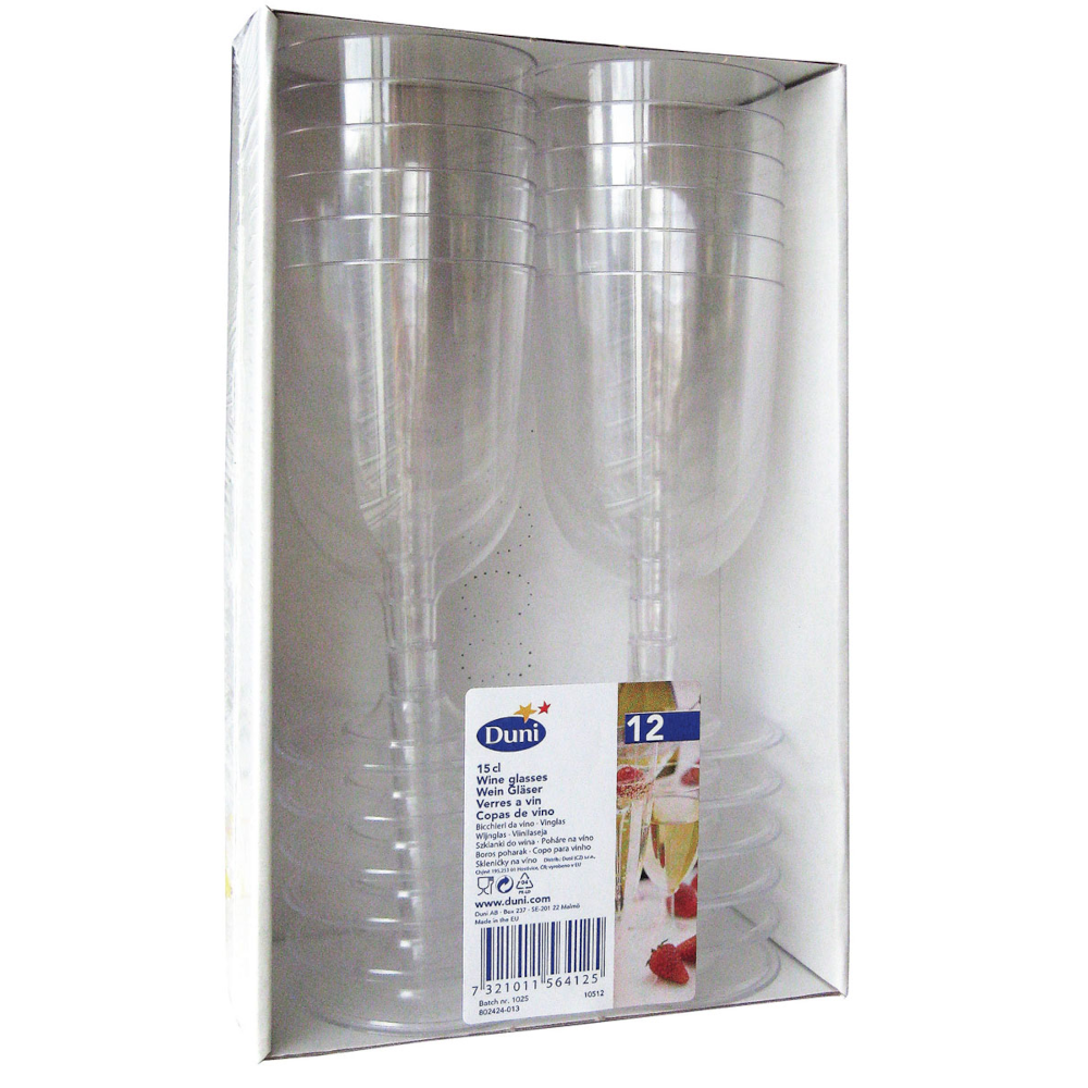 Vienkartinės taurės vynui (150 ml., 12 vnt.)