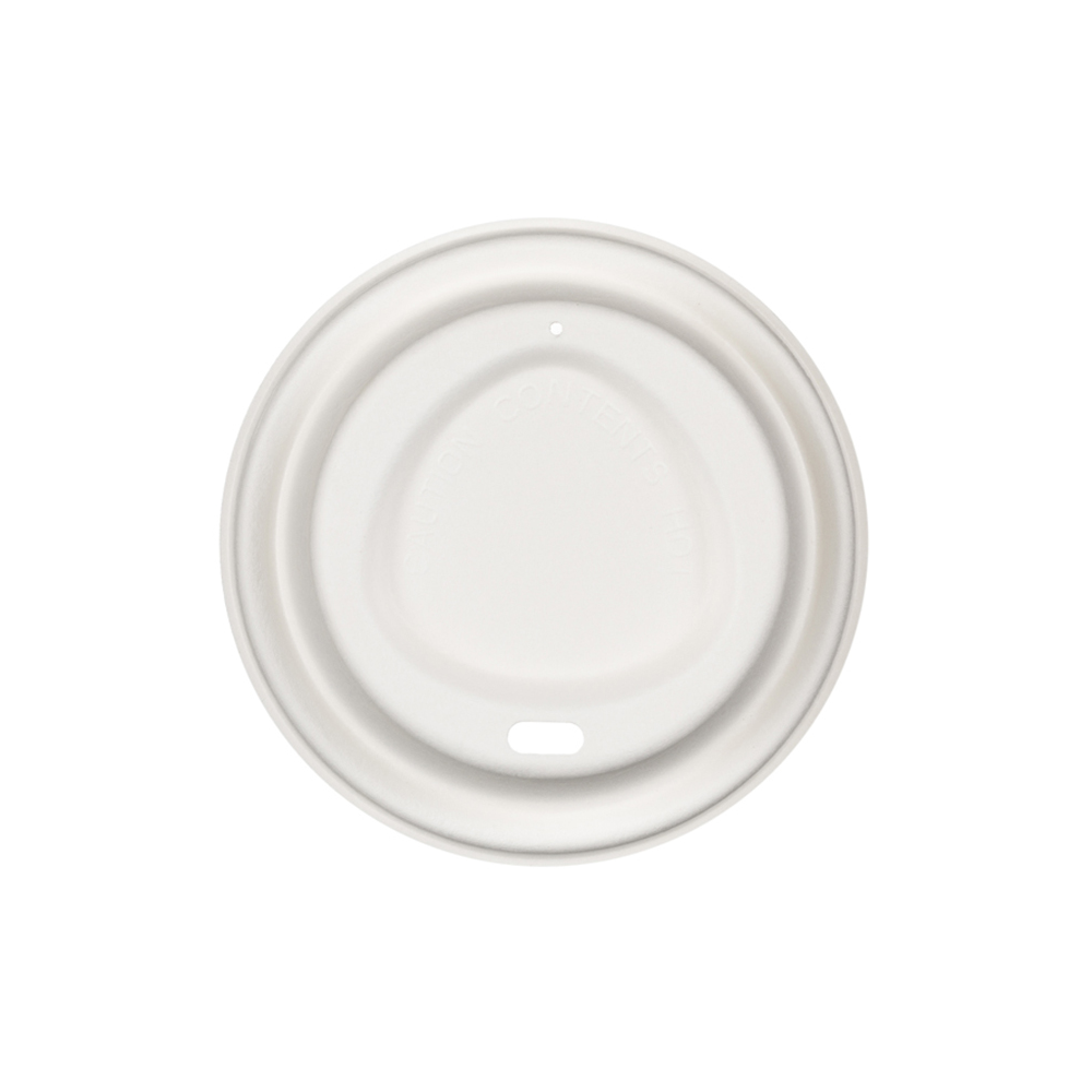 Lids for glasses 350-450 ml. (cane fiber, white, 50 pcs.)