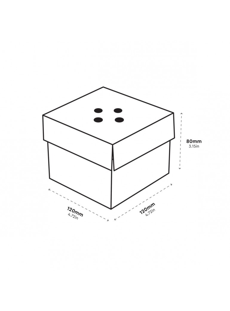 Vienkartinis indelis mikrokartono (12 x 12 x h10 cm., 100 vnt.)