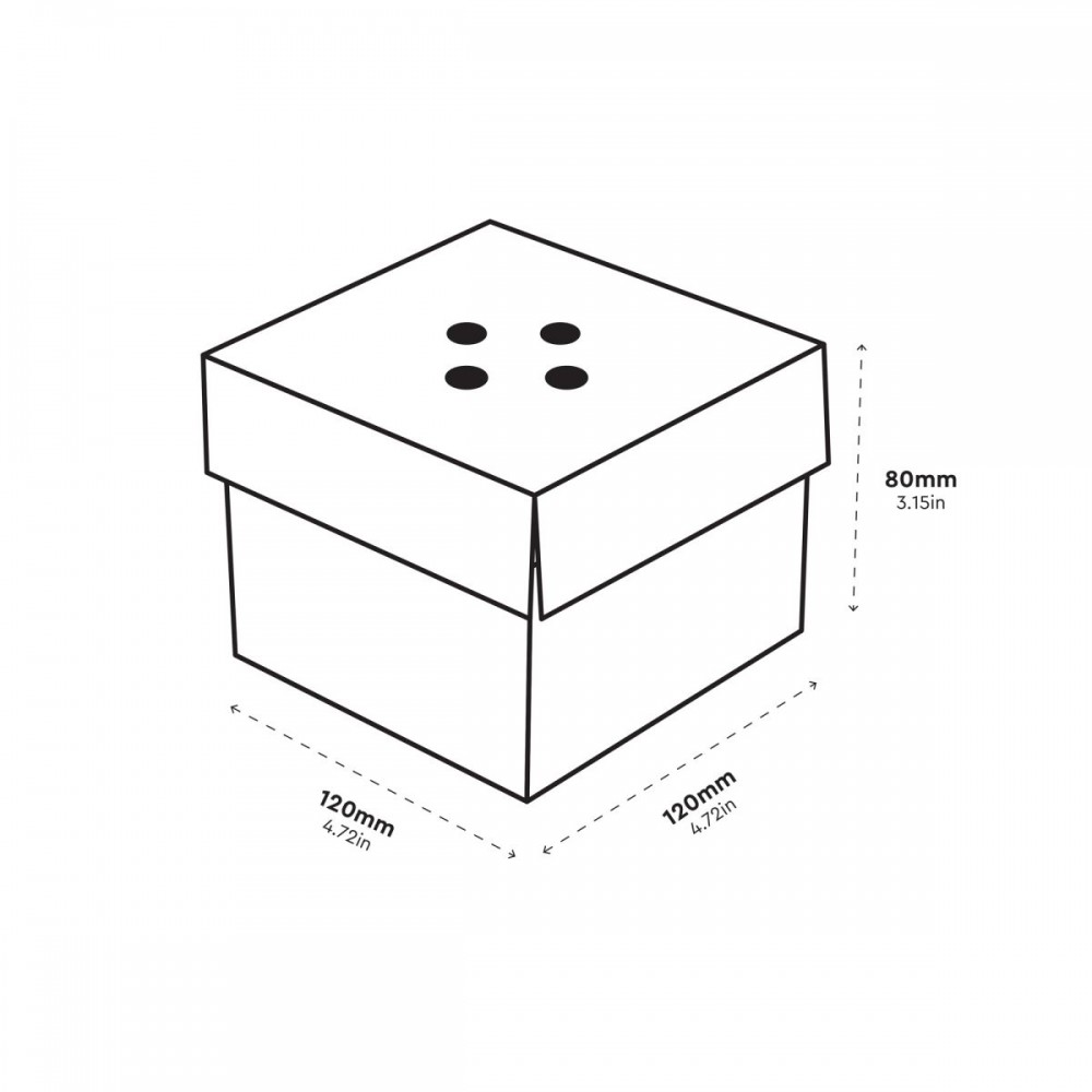 Vienkartinis indelis mikrokartono (12 x 12 x h10 cm., 100 vnt.)