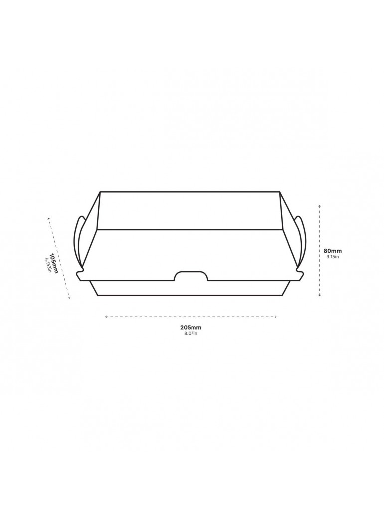Vienkartinis indelis mikrokartono  (20,5 x 10,5 x h8 cm., 100 vnt.)