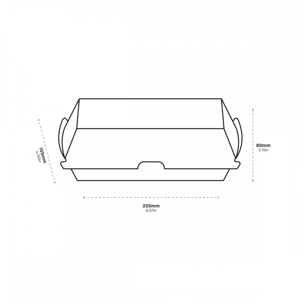 Vienkartinis indelis mikrokartono  (20,5 x 10,5 x h8 cm., 100 vnt.)