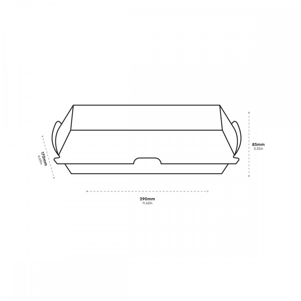Vienkartinis indelis mikrokartono (29 x 17 x h8,5 cm., 100 vnt.)