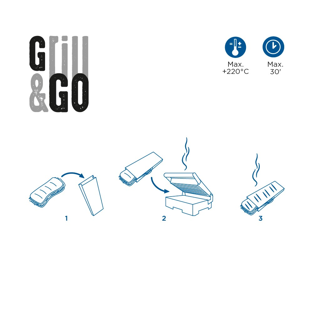 Maišeliai popierinis „GRILL&GO“ (atsparus riebalams, 9 + 5,5 x h35 cm., 500 vnt.)