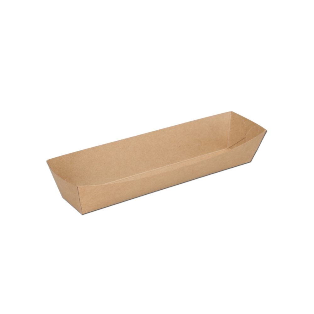Disposable plate elongated KRAFT (21 x 3.5 x 3.4 cm., 125 pcs.)