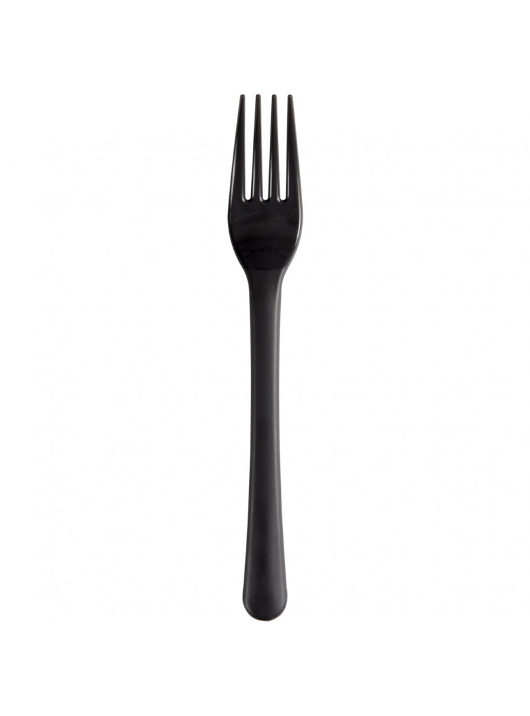 Black reusable forks LUX (100 pcs.)