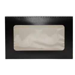 Dėžutė su langu (popierinė, juoda, 22 x 14 x h5 cm., 15 vnt.)