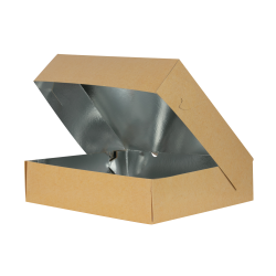 Dėžutė popierinė su folija viduje (30 x 23,5 x h7 cm., 100 vnt.)