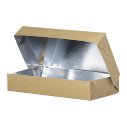 Dėžutė popierinė su folija viduje (16,5 x 14 x h8 cm., 122 vnt.)