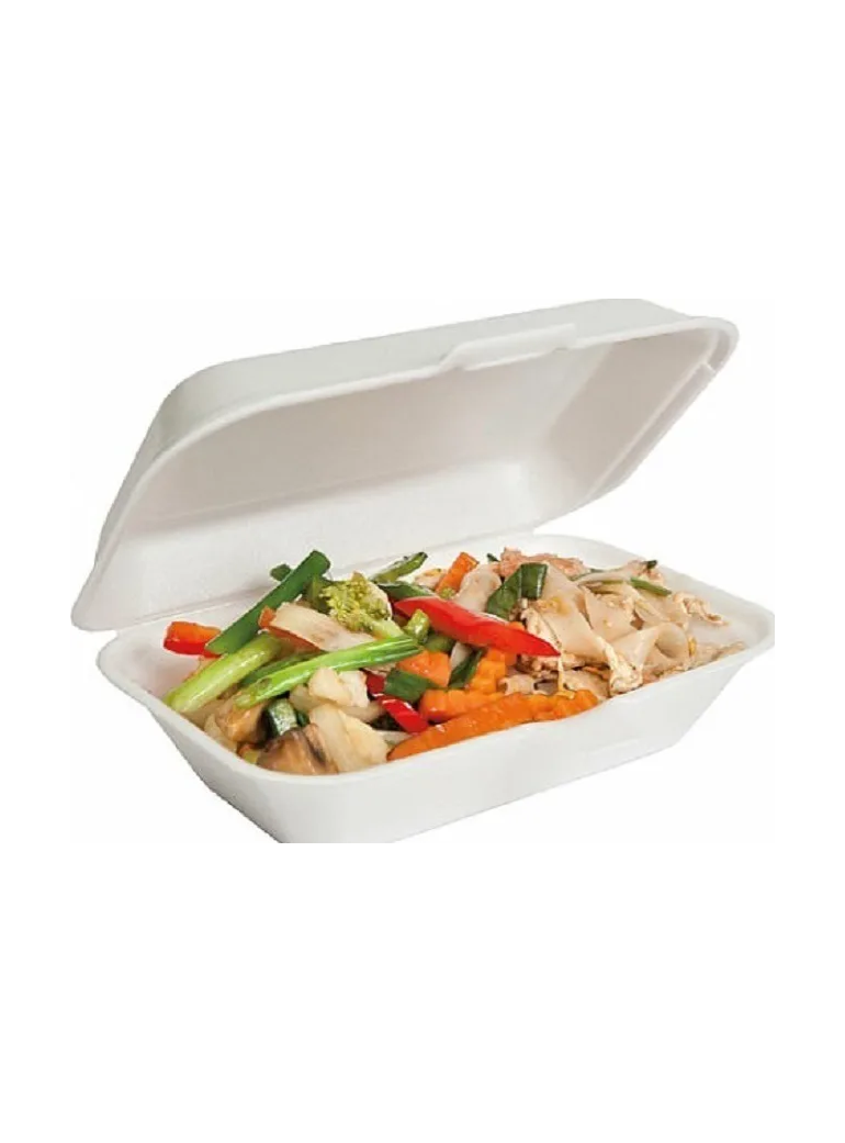 Disposable lunch box (foam, 10 x 19 cm., 125 pcs.)