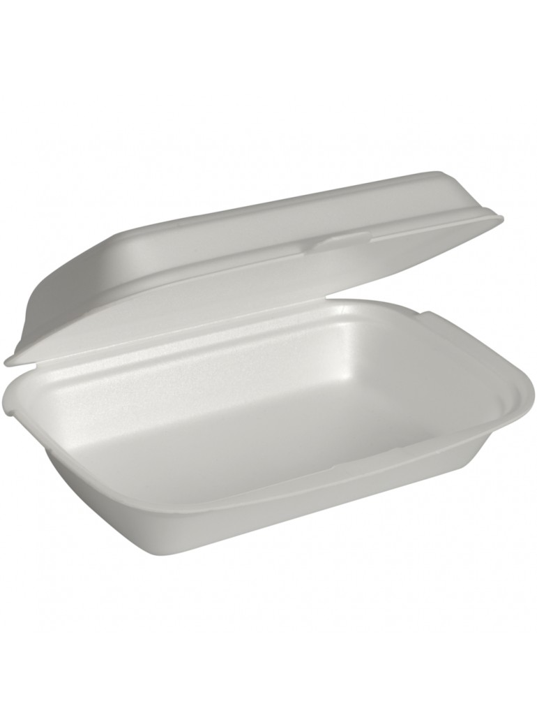 Disposable lunch box (foam, 10 x 19 cm., 125 pcs.)