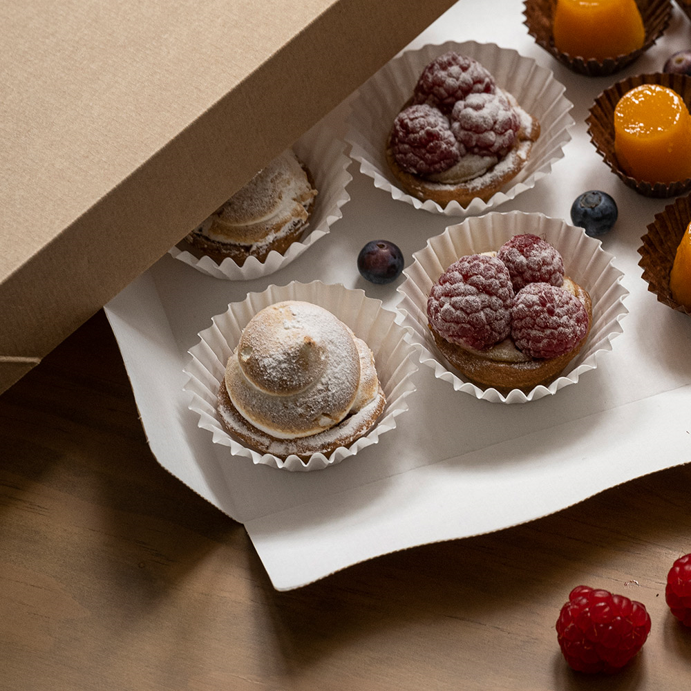 Kepimo krepšeliai (balti, 2,4 x 2 cm., 500 vnt.)