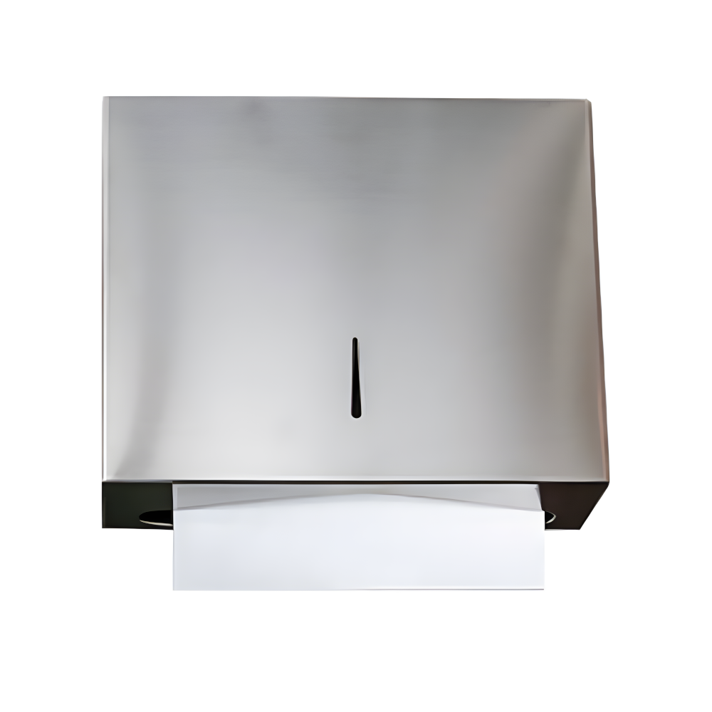 Towel dispenser for Z sheets, stainless steel Towel dispenser for Z sheets, stainless steel