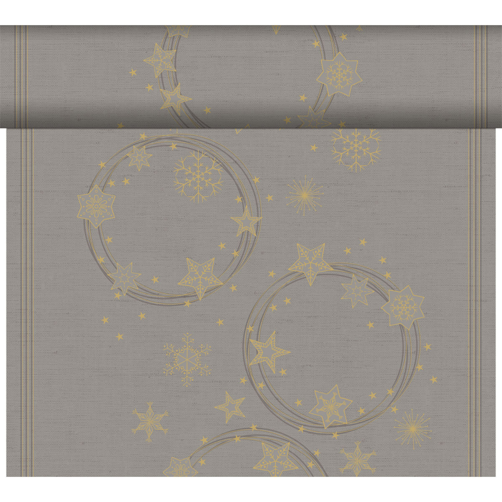 Tablecloth 0.4 x 24 m, Dcel Star Shine Granit Grey