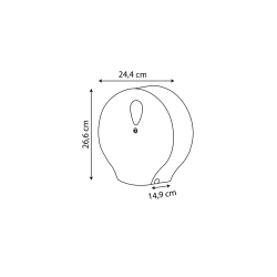 Tualetinio popieriaus dozatorius Centerfeed juodas