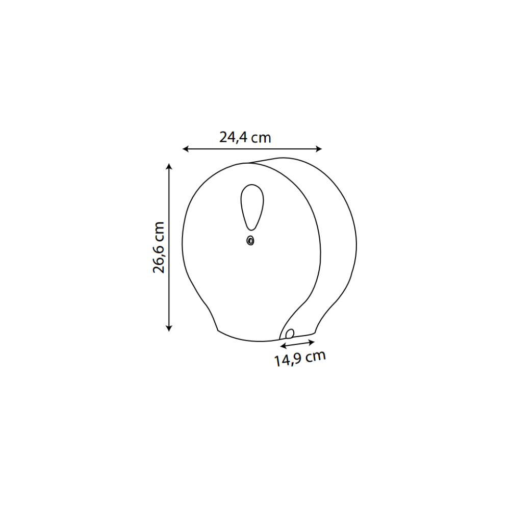 Tualetinio popieriaus dozatorius Centerfeed juodas