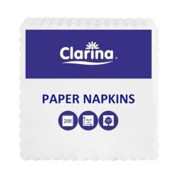 Servetėlės karpytos 15 cm 1 sl.baltos (200)