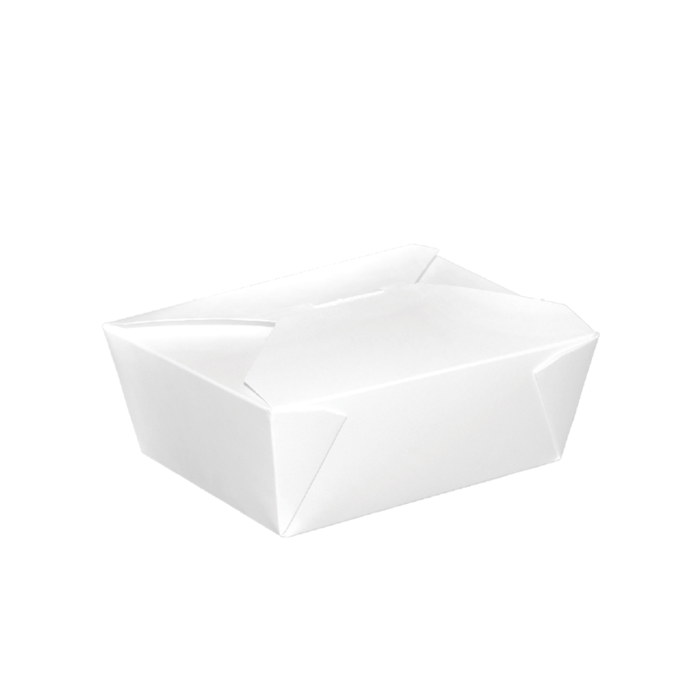 Disposable paper snack box (white, 750 ml., 50 pcs.)
