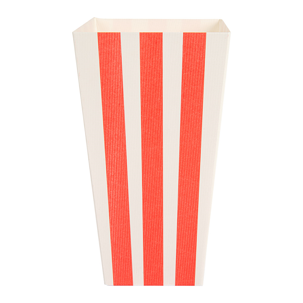 Vienkartinė dėžutė THEPACK STRIPES spragėsiams (2 l., 8 x 11 x h20,5 cm., 100 vnt.)