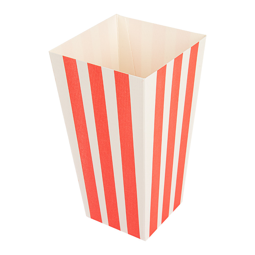 Disposable box for THEPACK STRIPES popcorn (2 l., 8 x 11 x h20.5 cm., 100 pcs.)