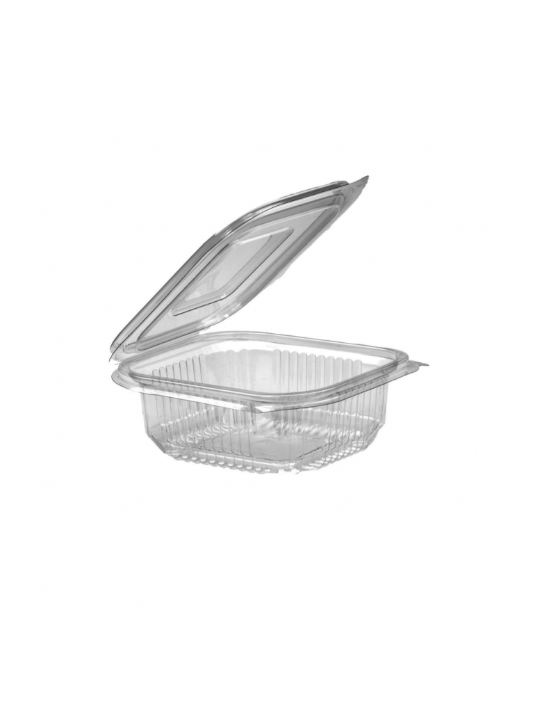 Vienkartinis indelis su dangteliu (12,5 x 12,5 x h6 cm., 500 ml., 100 vnt.)