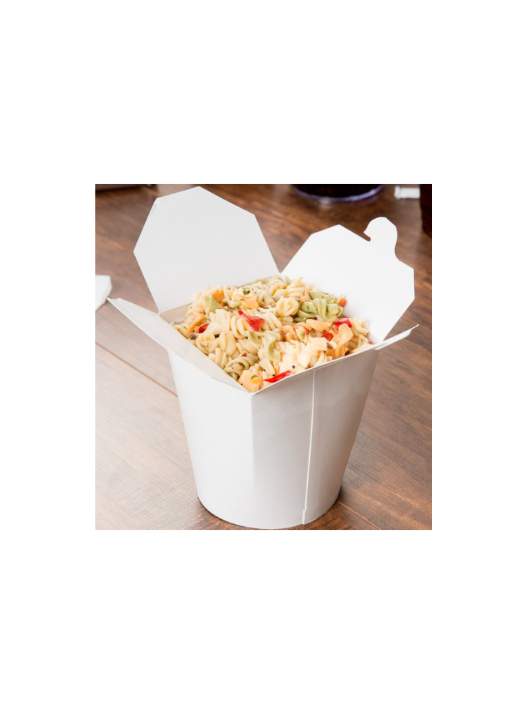 Vienkartinė dėžutė WOK (balta, 650 ml., 50 vnt.)