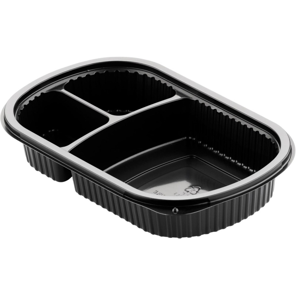 Vienkartinis indelis PP 24 x 15 x h4 cm., 500 / 500 / 110 ml., juodas DF Vienkartinis indelis PP 24 x 15 x h4 cm., 500 / 500 / 110 ml., juodas DF