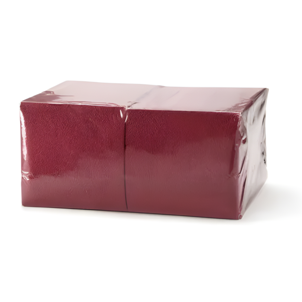Servetėlės 24 cm 2 sl. bordo, 200 vnt. Servetėlės 24 cm 2 sl. bordo, 200 vnt.