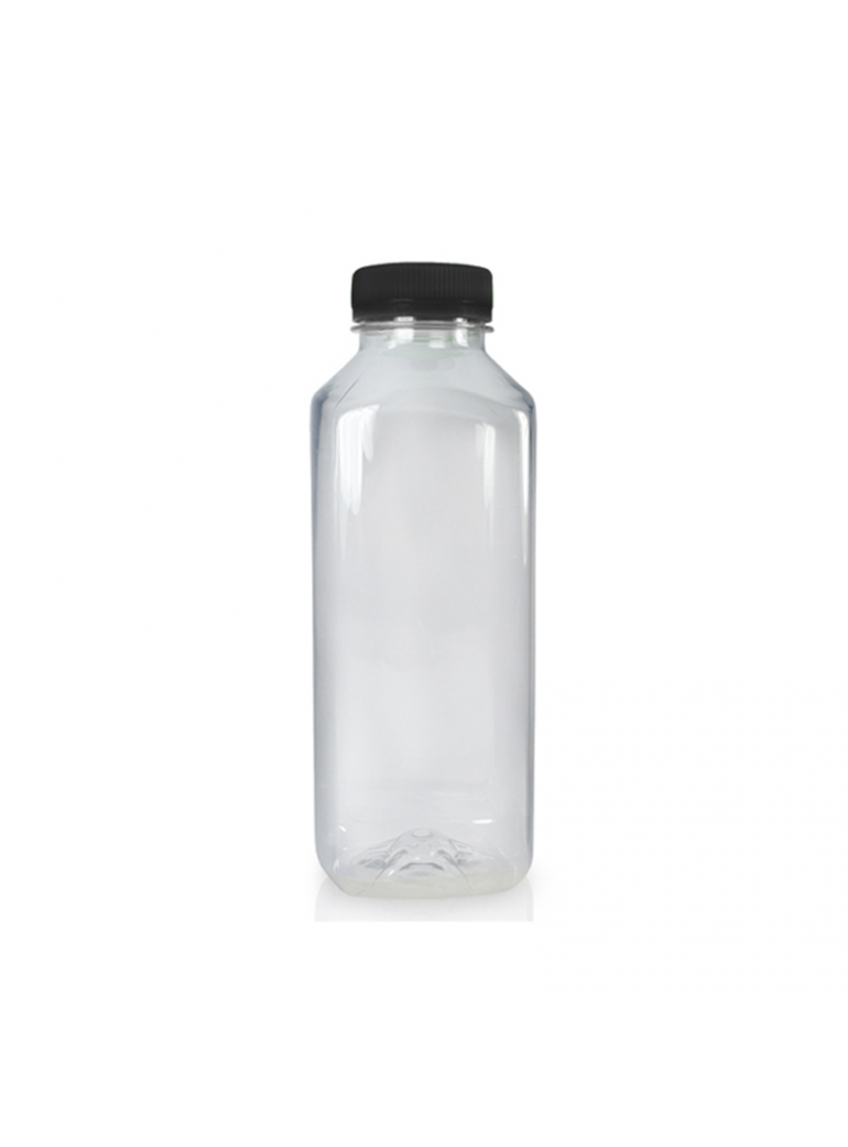 Buteliukai gėrimams 500 ml PET su dangteliu (10 vnt)