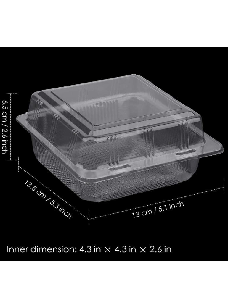 copy of Disposable container (transparent, 13 x 13 x h8 cm., 1 pc.)