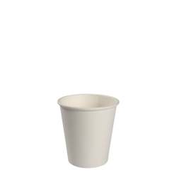 Vienkartinės stiklinės kavai 100 ml., baltos, 50 vnt.