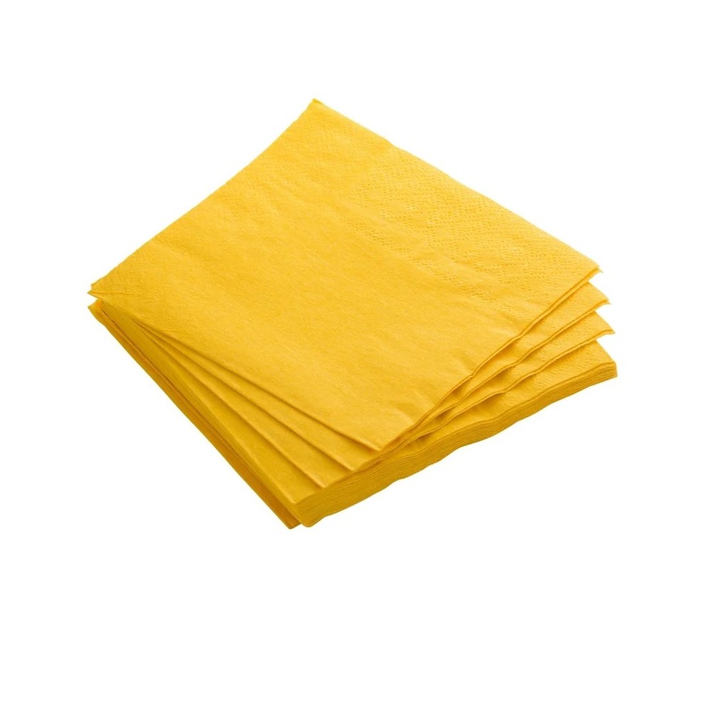 Servetėlės 24 cm., 1 sl., geltonos, 400 vnt. Servetėlės 24 cm., 1 sl., geltonos, 400 vnt.