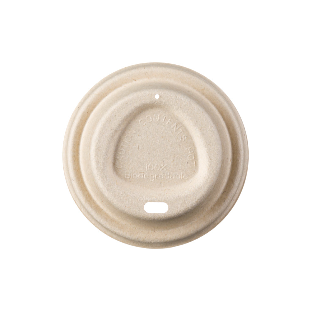 Lids for glasses 250 ml. (cane fiber, white, 50 pcs.)