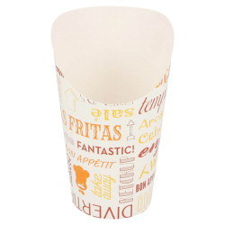 Vienkartinė dėžutė bulvytėms Parole (balta, 480 ml., 50 vnt.)