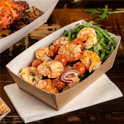 Vienkartinė lėkštė - dubuo THEPACK (ruda, 17 x 9,7 x 6,3 cm., 100 vnt.)