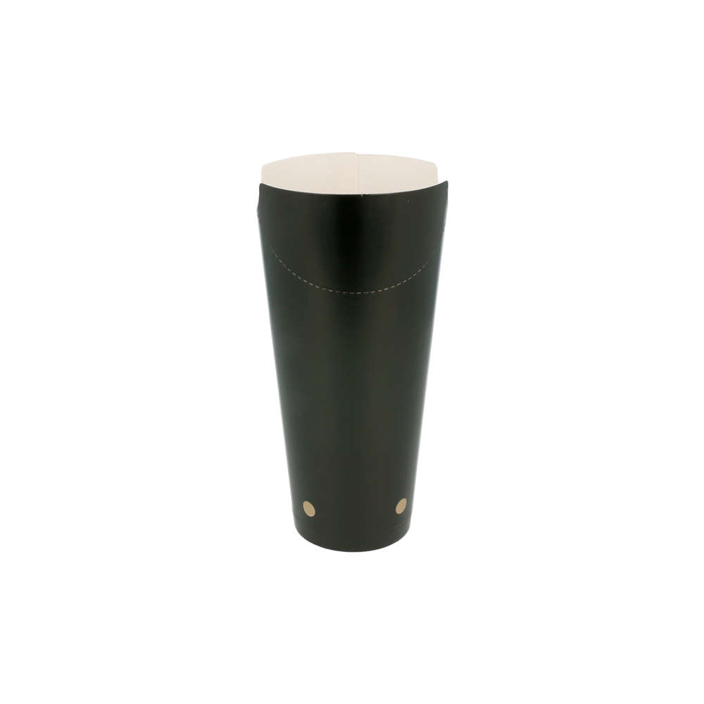 Vienkartinė dėžutė bulvytėms (juoda, 660 ml., 50 vnt.)