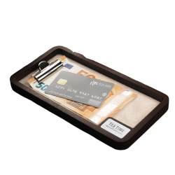 Dėklas sąskaitai, medinis, rudas