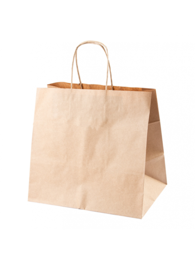 copy of Bag with handles (paper, brown, 26+17x24 cm.)