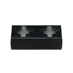 Laikikliai pop. puodeliams 2 dalių juodi (50)