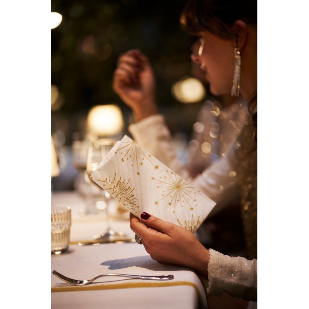 Servetėlės 40 x 40 cm. bio dunisoft sparkly white (60)