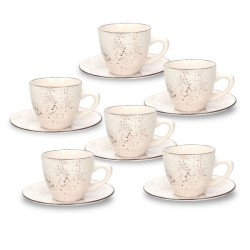 Puodelių komplektas STAY su lėkštute 200 ml., 6 vnt