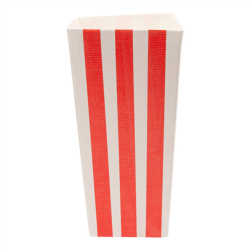 Dėžutė THEPACK STRIPES spragėsiams (1 l., 6,5 x 8,7 x 17,4 cm., 100 vnt.)