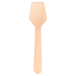 Vienkartiniai šaukšteliai mediniai degustaciniai ledams ( 11 cm., 100 vnt.)