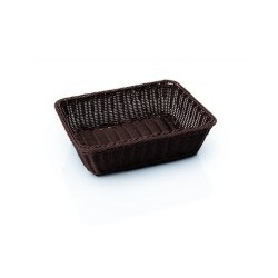 Krepšelis stačiakampis, polipr, tamsiai rudas