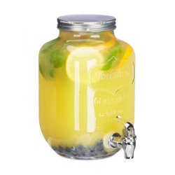 Ąsotis stiklinis su stovu 8L