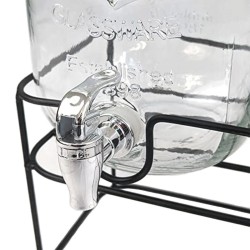 Ąsotis stiklinis su stovu 8L